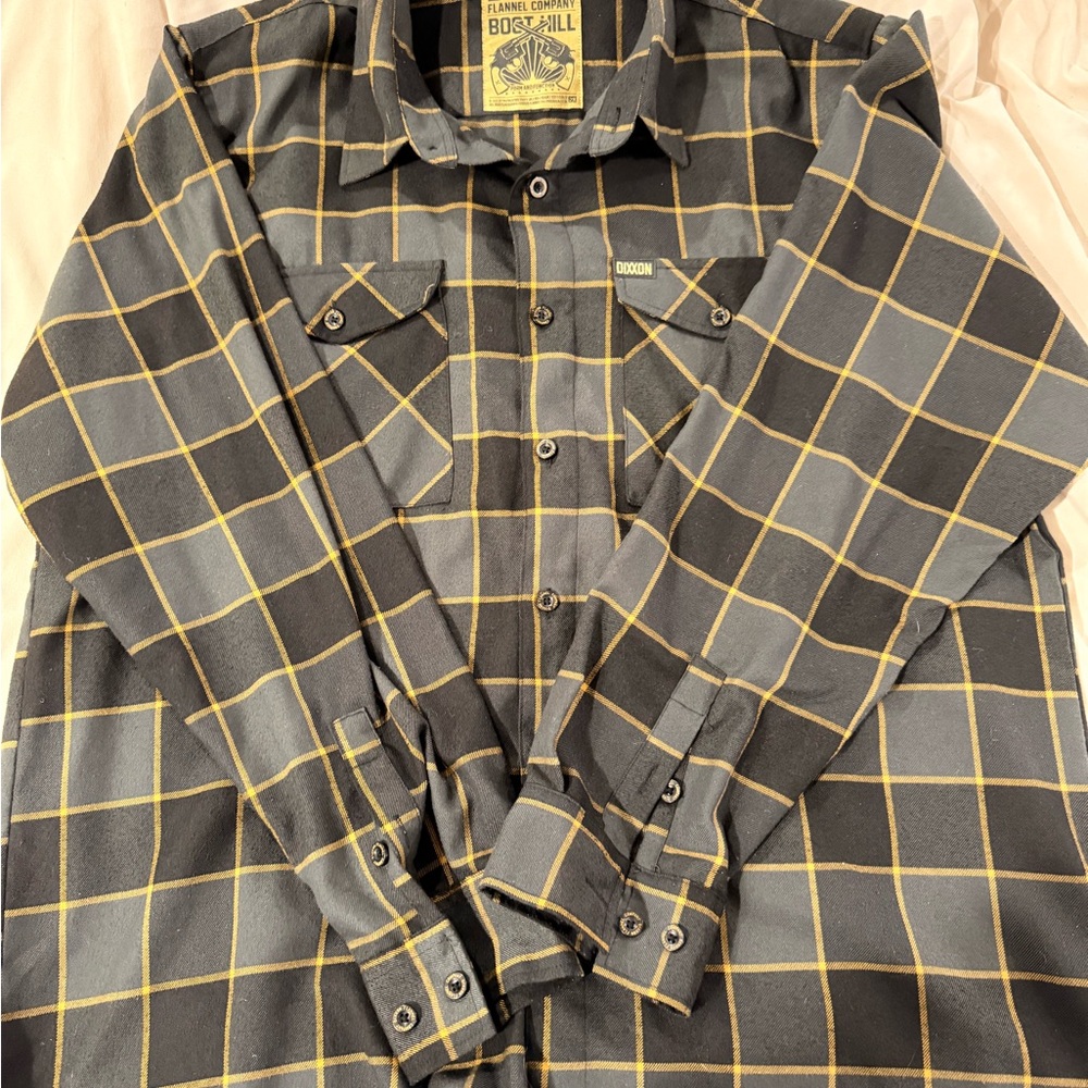 DIXXON Black and Yellow Plaid Men's Shirt
